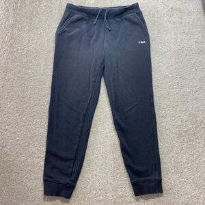 Fila Jogger Sweatpants Mens Large Charcoal‎ Grey Athletic Comfort Lounge